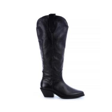 Imagem de Bota Country Couro Legítimo Giulia Preto-Feminino