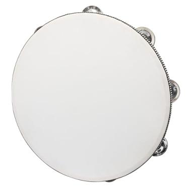 Imagem de Jiozermi Pandeiros de madeira de 25,4 cm para adultos igreja, pandeiros portáteis com jingle bells, instrumentos musicais educativos para festa