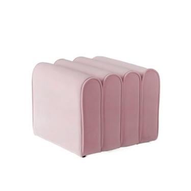 Imagem de Armários para sapatos com prateleiras para sapatos Banco de sapatos para porta casa, moderno, sala verificação, banco quadrado, cabeceira, loja roupas, sofá, entrada(Pink)