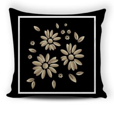 Imagem de Kit 4 Almofadas Decorativas Digitais Cheias 42x42 Estampa Digital com Zíper para Sofá Sala(FLOR E FORMAS)