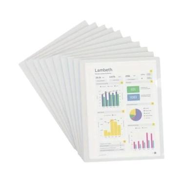 Imagem de Pastas De Arquivo Plásticas Em Forma De L A4 10 Peças Transparentes Pa