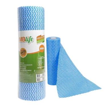 Imagem de Pano de Limpeza Microfibra Multiuso Rolo MBlife Azul Laranja ou Verde 
