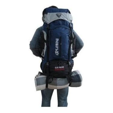 Imagem de Mochila Masculina Camping Mochileiro 70 Litros Mc5386 Azul - Clio