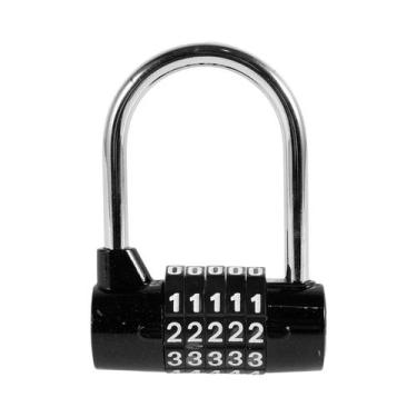 Imagem de Cadeado De Combinação De 5 Dígitos Em Liga De Zinco 91mm Para Porta, B