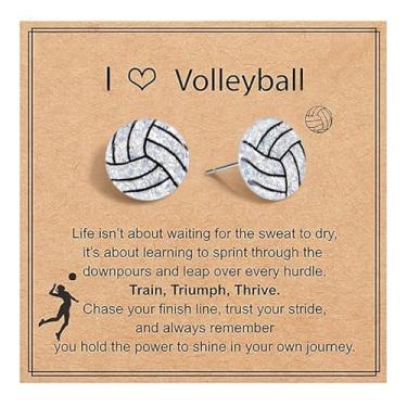 Imagem de Brincos de basquete para mulheres, futebol, vôlei, acrílico, esportes, brincos, brincos de ginástica, roupas de dia de jogo, presente para amantes de esportes, Large, Zinco, Sem pedra preciosa