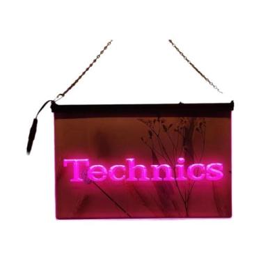 Imagem de Letreiro De LED Neon 3D Com Design De Toca-Discos DJ Para Decoração De