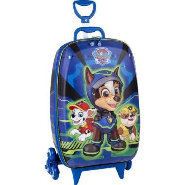 Imagem de Mala Infantil Harry Patrulha Canina 3D Com Rodinhas - Azul - Max Toy