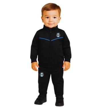Imagem de Conjunto Agasalho Preto Grêmio Infantil Jaqueta e Calça