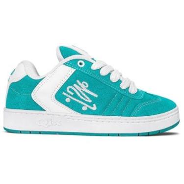 Imagem de Tênis Qix Unissex Camurça Chorão Lado B | Turquesa Branco-Unissex