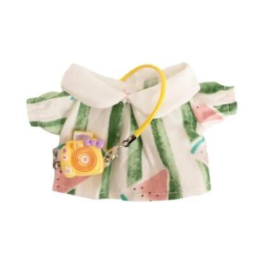 Imagem de Casaco De Pelúcia Colorido Xadrez Labubu Para Bebês, 17cm, Design Chic