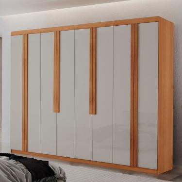 Imagem de Guarda Roupa Casal Senna MDF com 8 Portas 4 Gavetas Moderna Mobilia