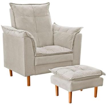 Imagem de Poltrona Decorativa Sala de Estar Quarto Leitura Azera Suede - Black H