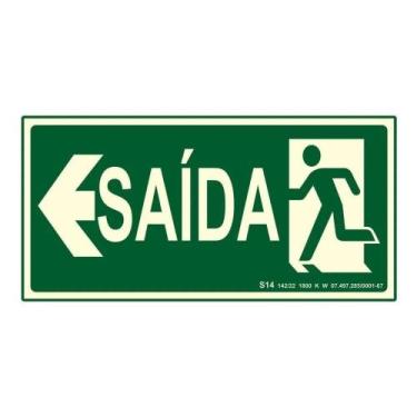 Imagem de Placa De Sinalização Saída Esquerda Fotoluminescente - Congratulations