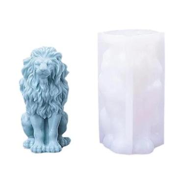 Imagem de Molde De Silicone Em Forma De Leão 3D Para Velas, Resina, Chocolate, D