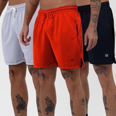 Imagem de Kit 3 Bermudas Masculinas Dry Treino Academia Futebol Alta Performance Conforto Luzzoo Premium-Masculino