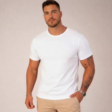 Imagem de Camiseta Básica Masculina Premium Algodão Manga Curta Camisa - Volgue,