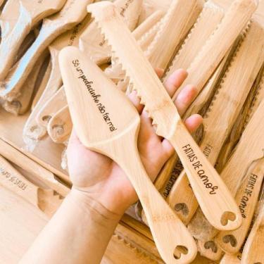 Imagem de Kit Utensílios de Bambu (2 Peças) Espátula e Faca - Casa Bonita, Espát