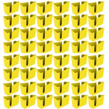 Imagem de Kit 48 Suportes Porta Guardanapos de Mesa Trio Crippa Amarelo Lanchonete Restaurante
