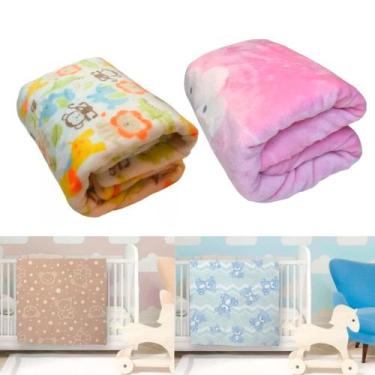 Imagem de Manta LUXO para Bebê Cobertor Flannel Prime Baby Infantil Para Berço p