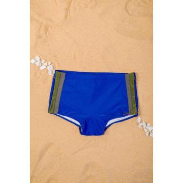 Imagem de Sunga Lisa adulta Boxer Bloco - Sol e Água, Azul, M