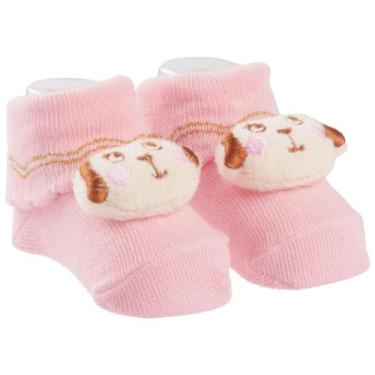 Imagem de Meia Bichinho Bebê 00-15 Feminino - Pimpolho, Rosa, Cachorrinha