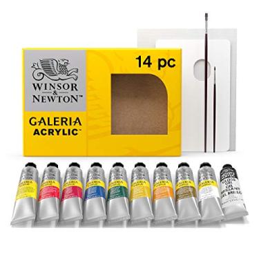 Imagem de Estojo Tinta Acrílica Winsor & Newton Galeria 14 Peças, Conjunto de 15, 10x60ml Complete Set