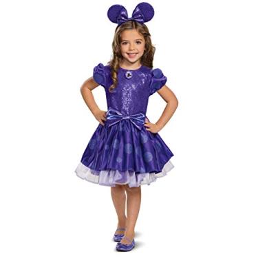 Imagem de Disney Girls Minnie Mouse Costume, Potion Purple Deluxe Dress Up Outfit, Toddler Size Small (2T) (103669S)