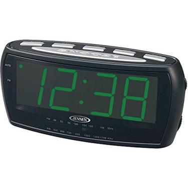Imagem de Jensen Compact AM/FM Alarm Clock Radio com grande e fácil leitura de led retroiluminado