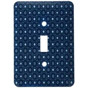 Imagem de 3dRose LLC lsp_125132_1 Interruptor de botão único com estampa de estrelas turquesa bonita e profunda