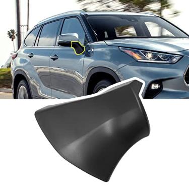 Imagem de Jaronx Capa de base de espelho compatível com Toyota Highlander 2020-2022, para acabamento da base do espelho retrovisor Highlander, substituição da tampa da base do triângulo do espelho retrovisor para Toyota Highlander (lado direito)
