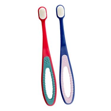 Imagem de Hohopeti 1 conjunto de escova de dentes de bebê escova de dentes de treinamento escova de dentes dupla face infantil escova de dentes infantil escova de dentes infantil Pp TPR escova de dentes flexível TPR Pp dupla face