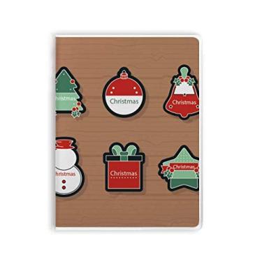 Imagem de Símbolo de Natal de desenho animado ícone caderno capa de goma Diário capa macia Diário