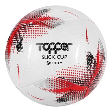 Imagem de Bola de Futebol Society Topper Slick Cup - Prata e Preto