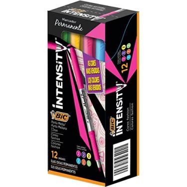 Imagem de Kit com 12 Canetas Permanente, Bic, Marking, 1.1mm, Coloridas