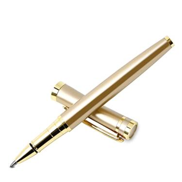 Imagem de DSKPRTE Caneta esferográfica com caixa de presente, caneta de escrita luxuosa com 2 refis de tinta preta extra canetas executivas largura da linha 0,5 mm caneta executiva conjunto de canetas