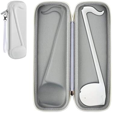 Imagem de Capa compatível com sintetizador portátil de brinquedo Otamatone (edição em inglês), estojo de armazenamento para instrumento musical eletrônico japonês, tamanho normal (apenas caixa), branca