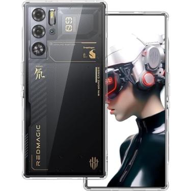 Imagem de Gosento Capa para ZTE Nubia Red Magic 9 Pro/9 Pro+, Absorção de Choque, Gel TPU Macio, Antiarranhões, Capa Traseira Transparente