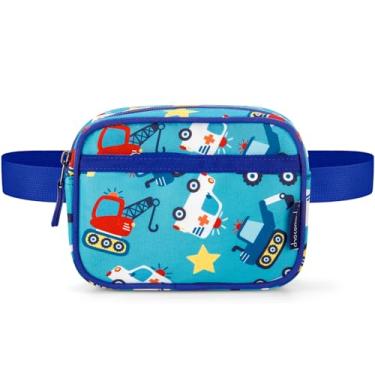 Imagem de Choco Mocha Pochete infantil para meninas, pochete infantil de 2 a 4 anos, bolsa de cinto para meninas pequenas, Carro azul, 7.1 inches x 5.3 inches x 2.1 inches, Carro azul