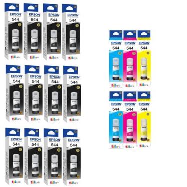 Imagem de Kit 18 Refil Tinta Para T544 L3110 L3250 L3150 B Y C M - TANK DE TINTA