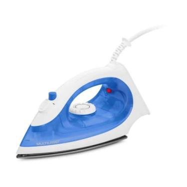 Imagem de Ferro de Passar Seco e a Vapor Multilaser  Azul - Base Antiaderente - 
