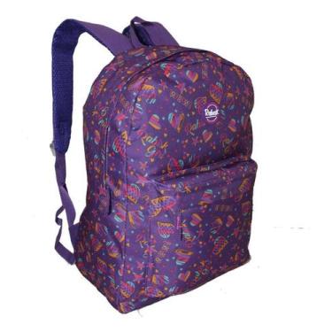 Imagem de Mochila Coração Feminina Rabisk Costas Preta Cores