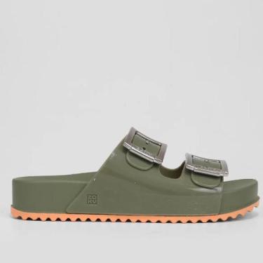 Imagem de Sandália Rasteira Zaxy Partner Fivela Feminina - Verde