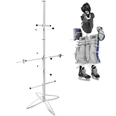 Imagem de Rack de secagem de equipamento de hóquei, equipamento de hóquei, equipamento de hóquei, suporte de equipamento de secadora, suporte de secador de árvores, modelo de luxo para meninos, hóquei, futebol, lacrosse 139 x 53 cm