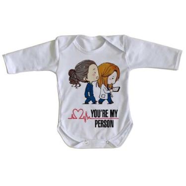 Imagem de body nenê criança roupa bebê manga longa  Grey's Anatomy Meredith Cris