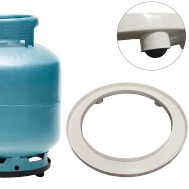 Imagem de Suporte Plástico Botijão Bujão Gás 13kg c Deslizante - Mix Plásticos, 