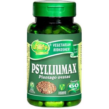 Imagem de Psylliumax Plantago Ovatae Unilife 60 cápsulas de 550mg