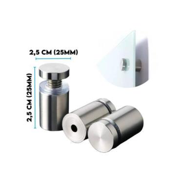 Imagem de Prolongador Aço Inox 2,5X2,5cm Polido Vidro Madeira 1 Uni - Mixso