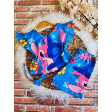 Imagem de Conjunto Menina Malu Temático Lilo & Stitch Rosa +Short - aurea, 03 an