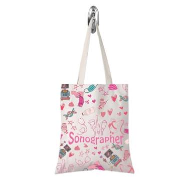 Imagem de TSOTMO Ultrassom Sonografia Tech Gift Sonographer Tote Bag Presente de Formatura para Radiologia Sonografistas, Bolsa ultrassonografista, Large, Tendência