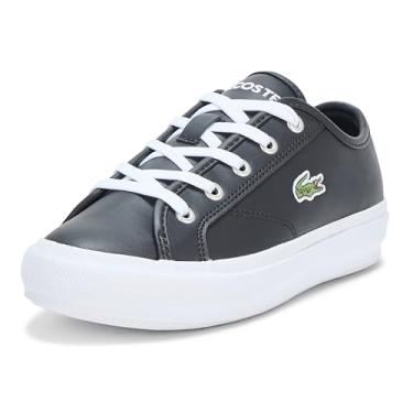Imagem de Lacoste Tênis infantil unissex, Preto/branco, 13 Little Kid